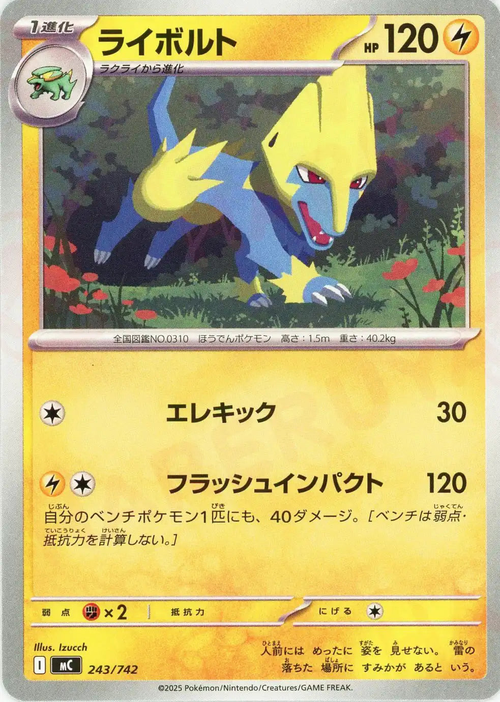ライボルト(-){雷}〈243/742〉[MC]